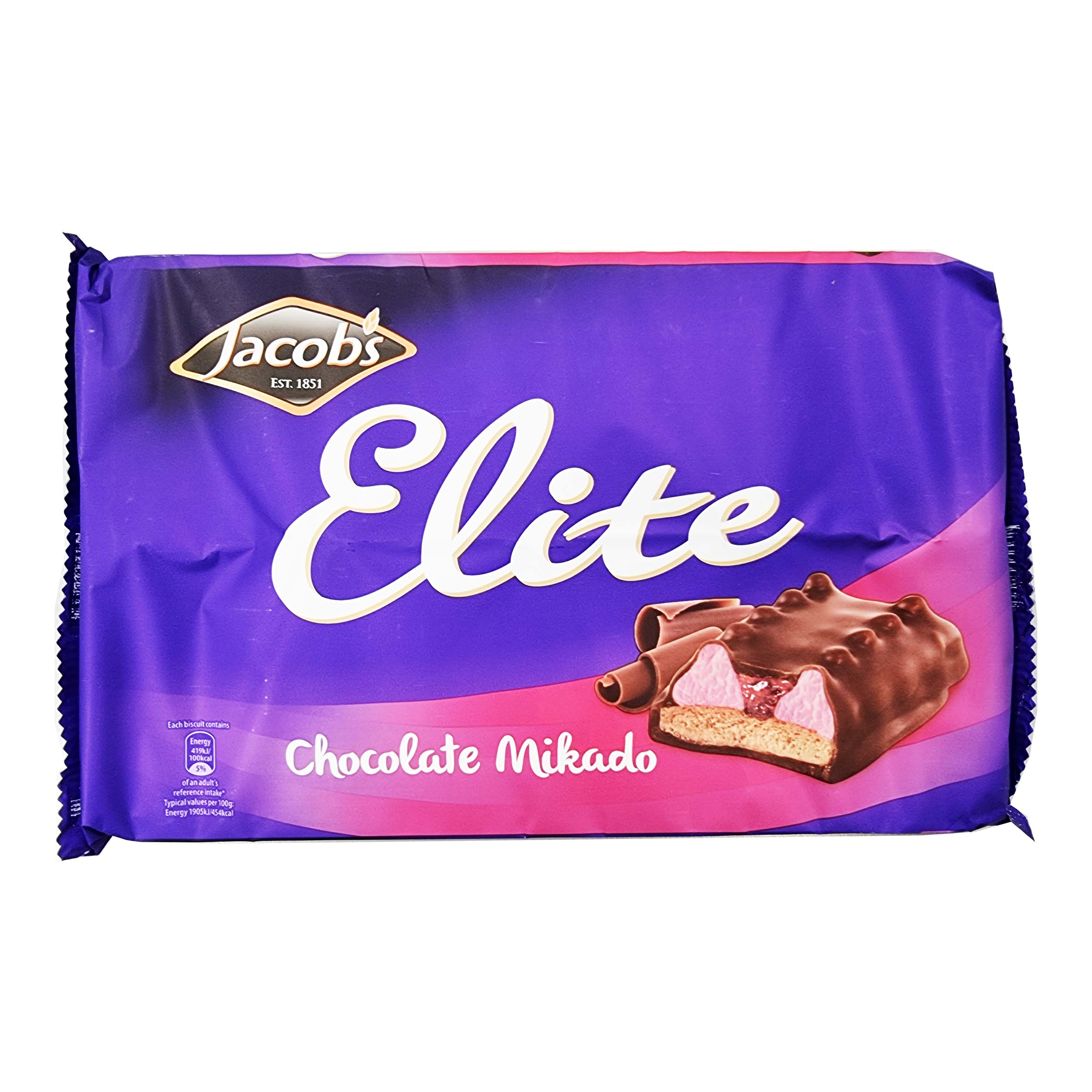 Jacobs galletas elite choco-frambuesa mikado 176g