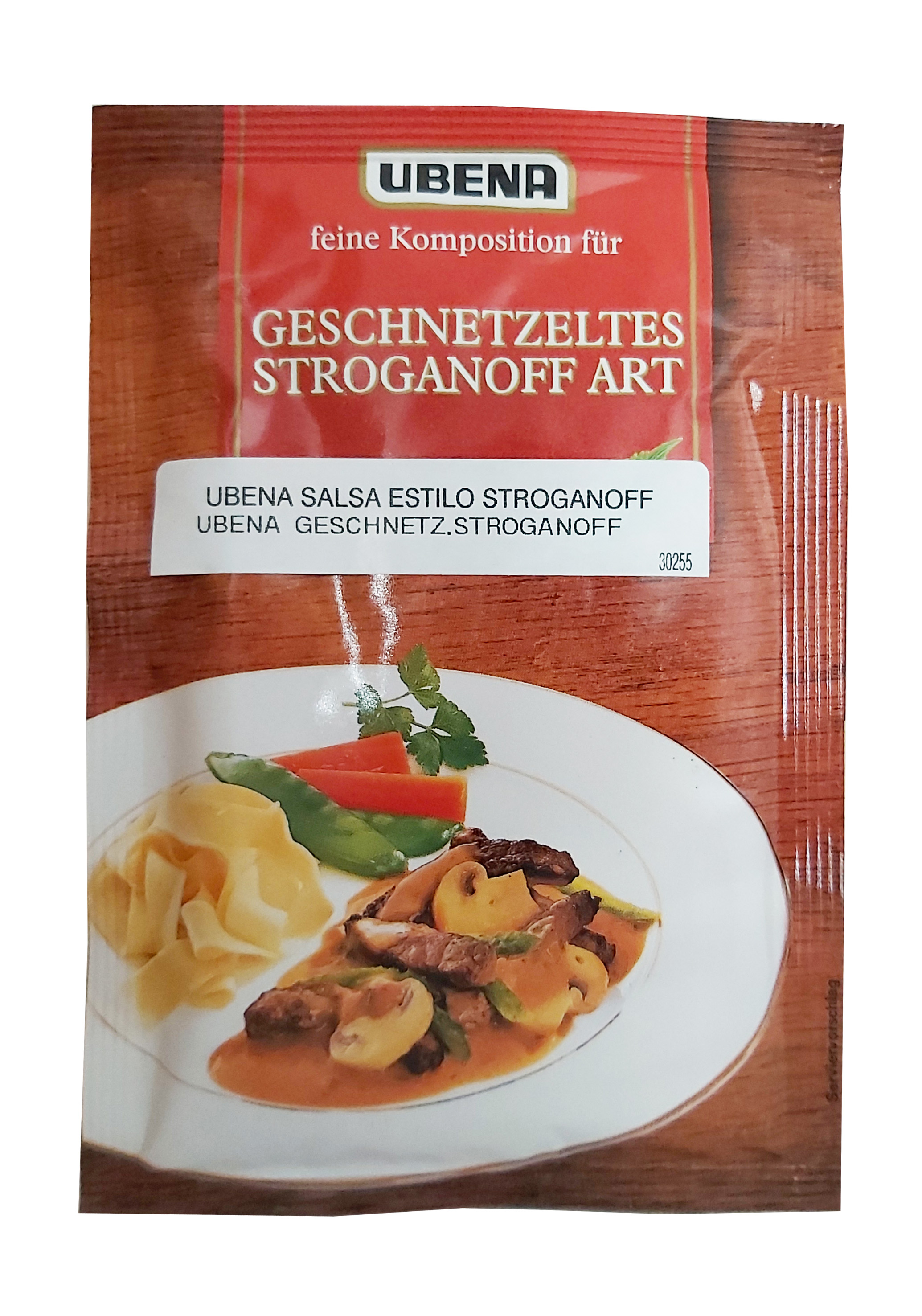 Ubena salsa estilo stroganoff