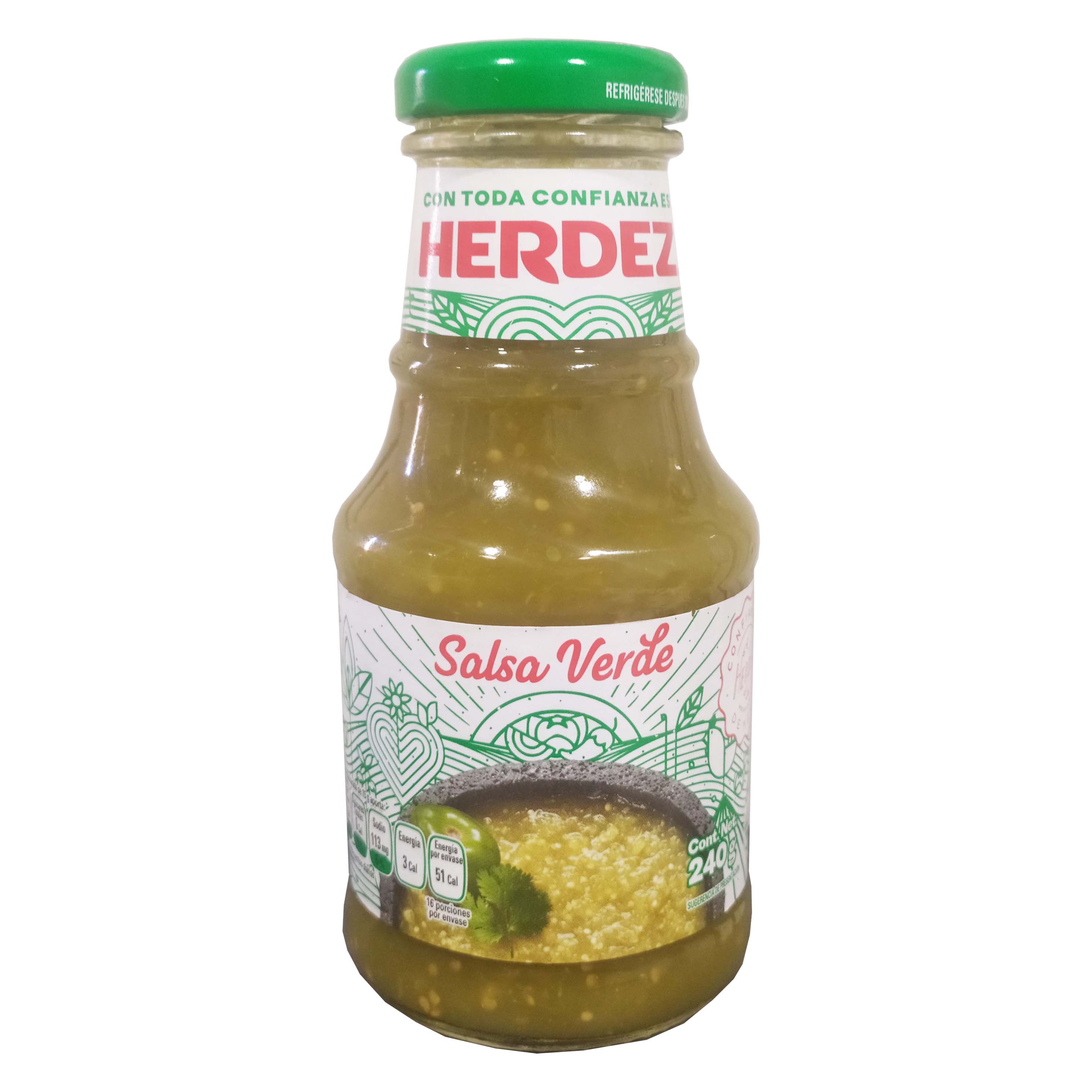 Herdez salsa verde 12/240g vidrio
