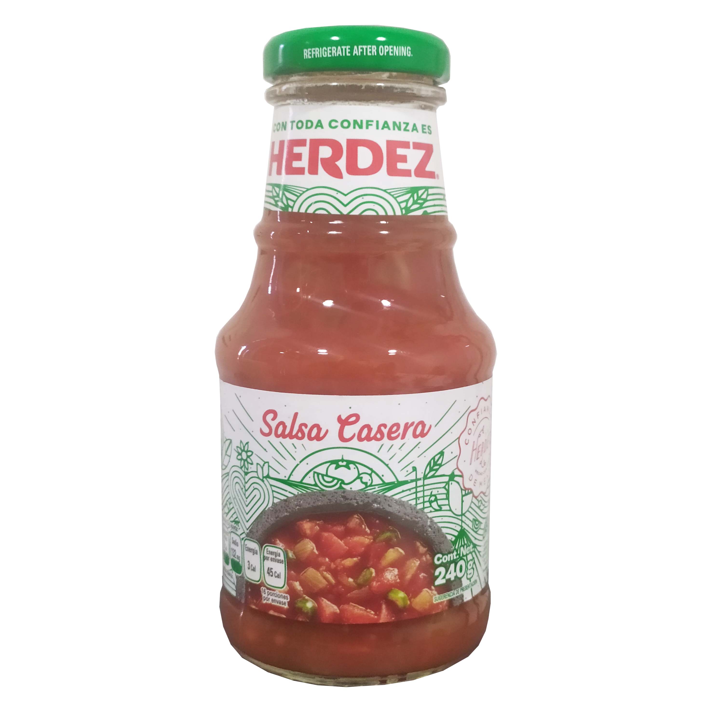 Herdez salsa casera 12/240g vidrio
