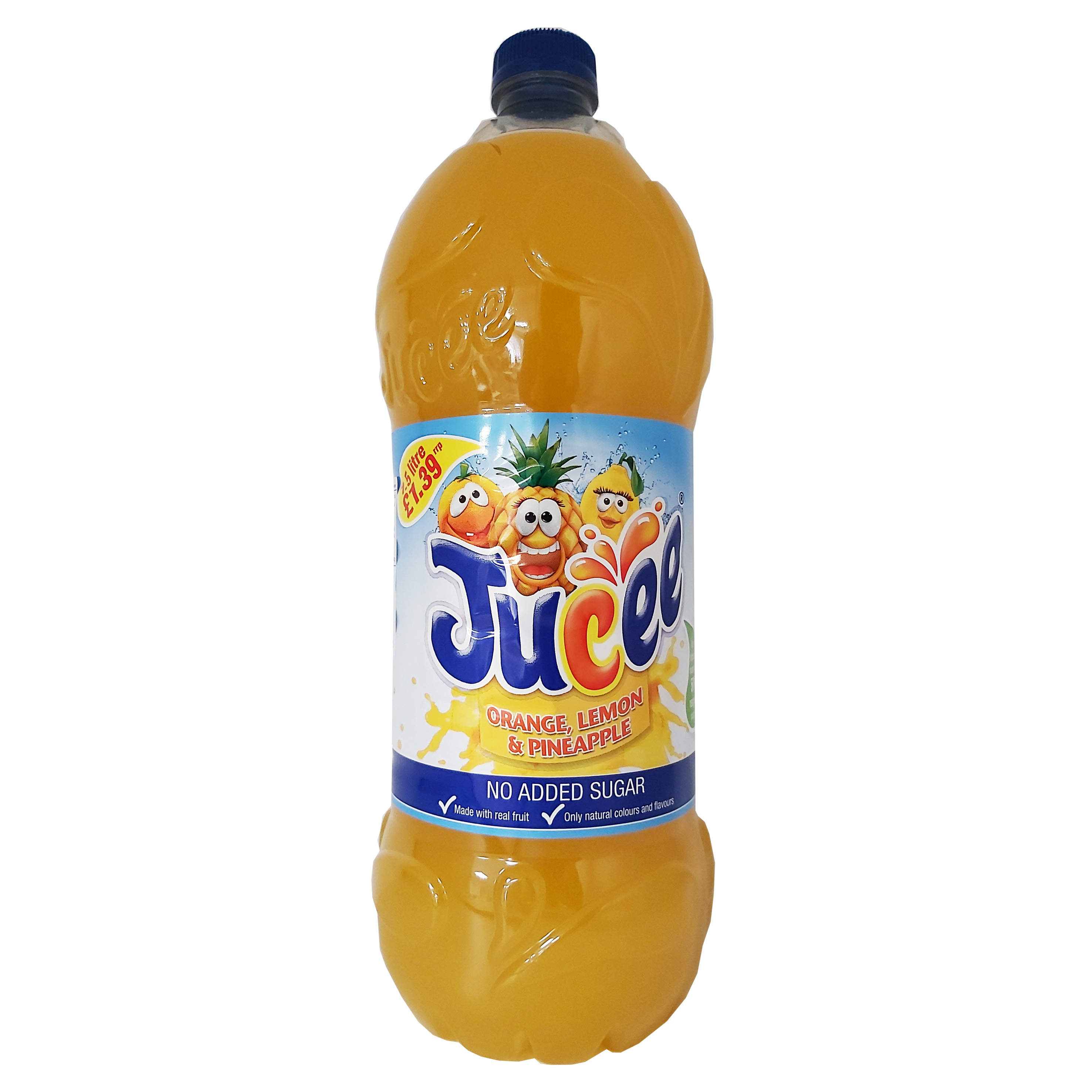 Jucee concentrado nar/lim/piñ s/azucar añadido 1,5 l.