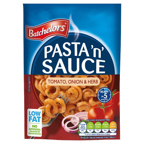 Batch pasta-sauce tom, ceb, hierbas