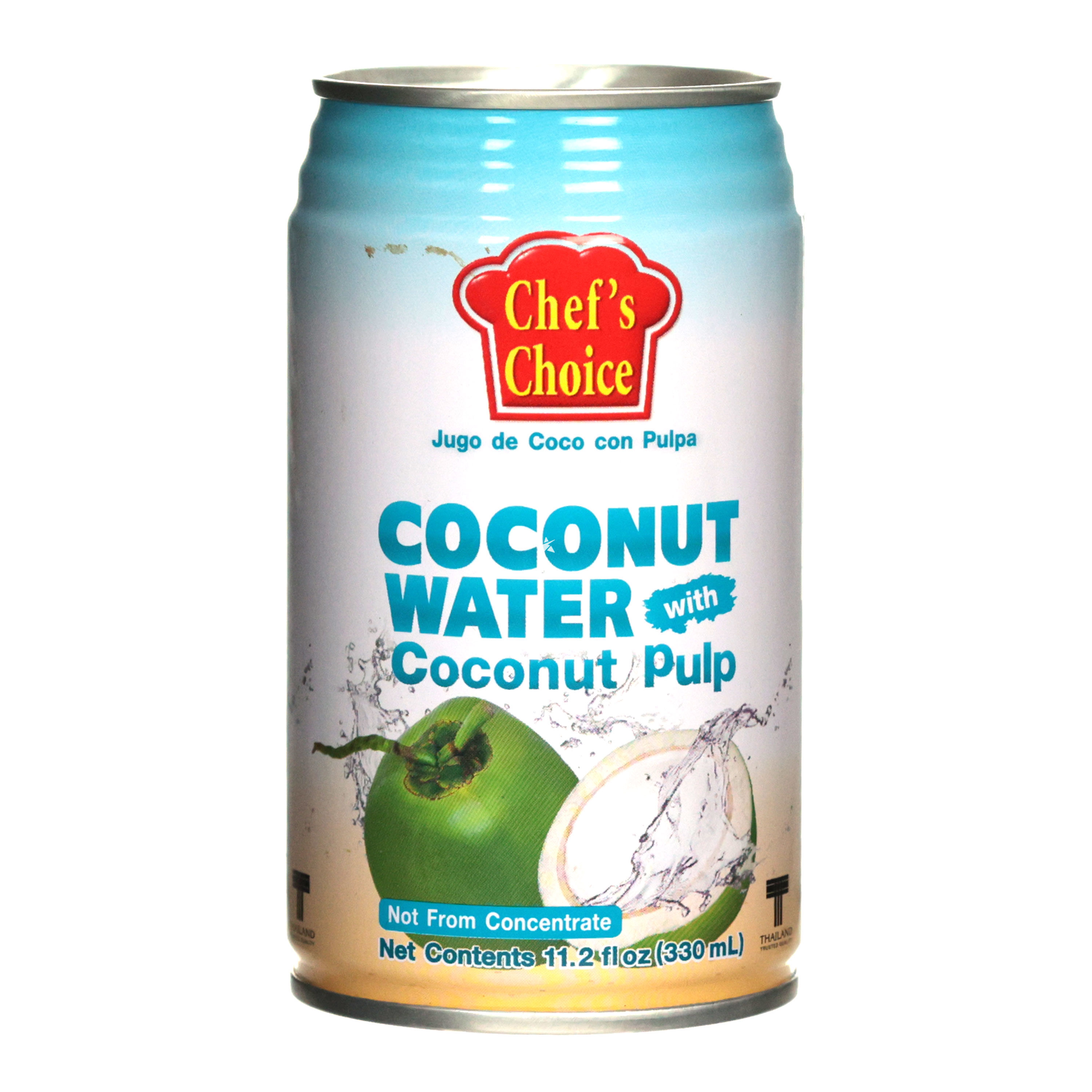 CHEF'S CHOICE AGUA DE COCO CON PULPA 330ML