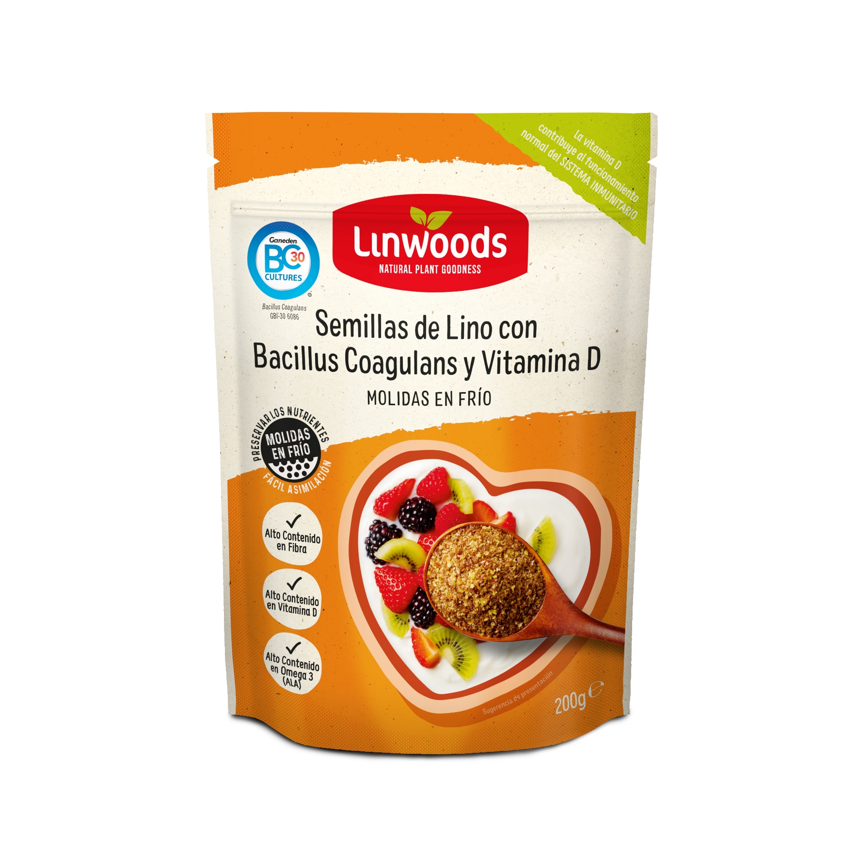 Linwoods Semillas de Lino con Bacillus Coagulans y Vitamina D