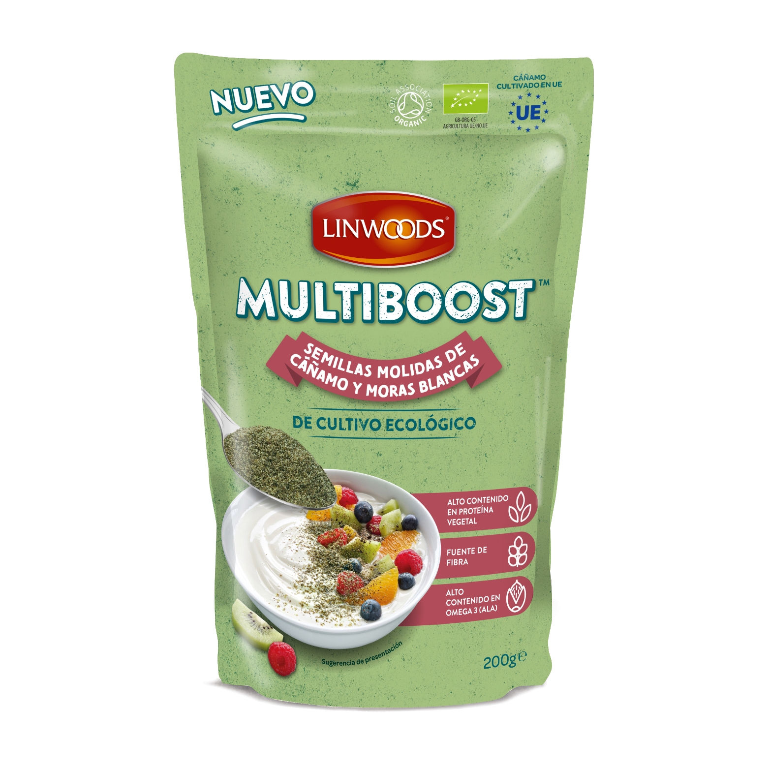 Linwoods semillas mol. cáñamo-moras blanc bio 200g