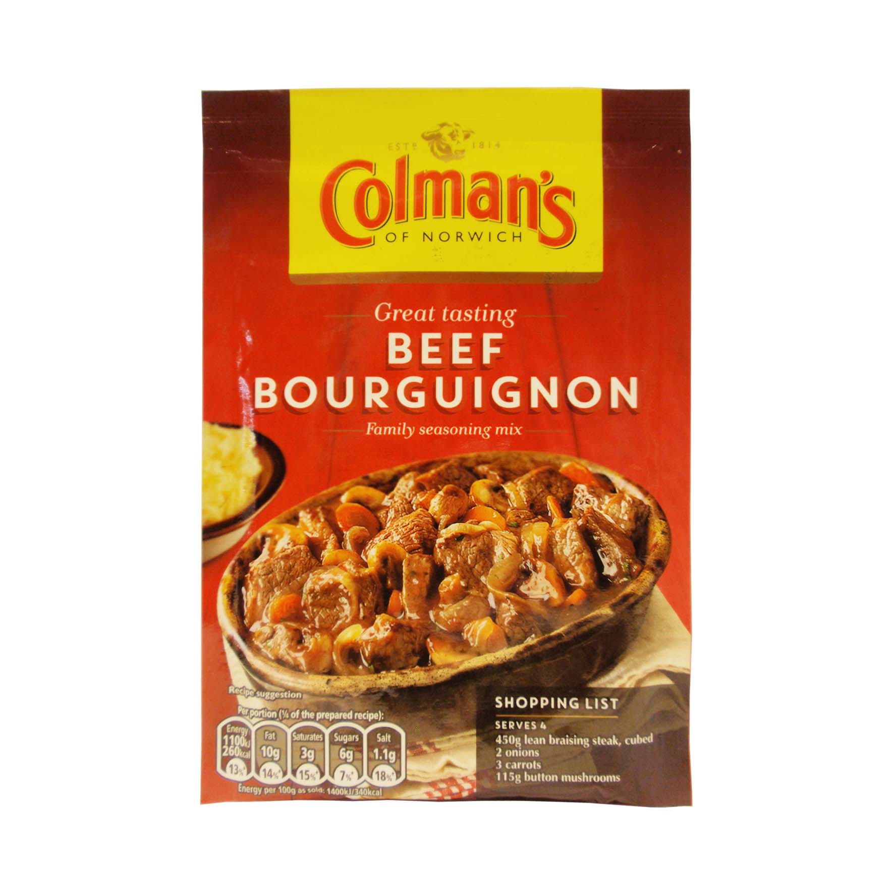 Colman's salsa para ternera bourguignon 40