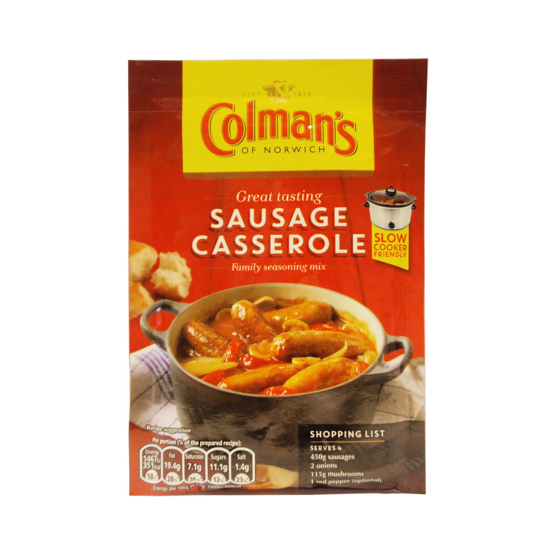 Colman's salsa para cazuela salchichas 40