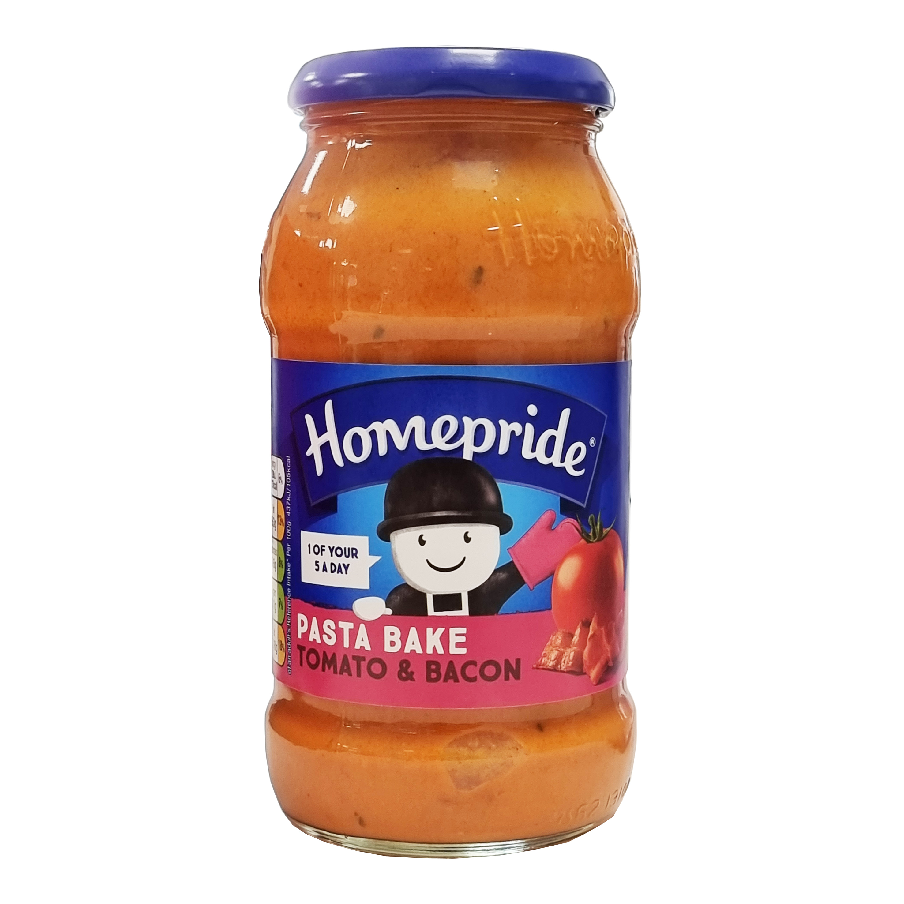 Homepride s.pasta bake tomate y bacon tarro 6/485g