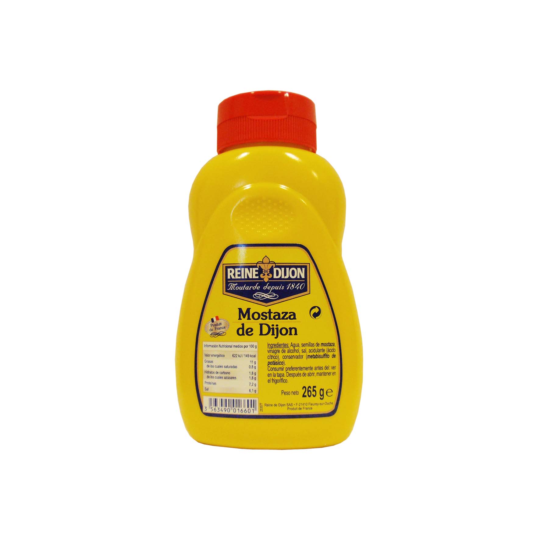 Reine dijon mostaza squeeze 265g