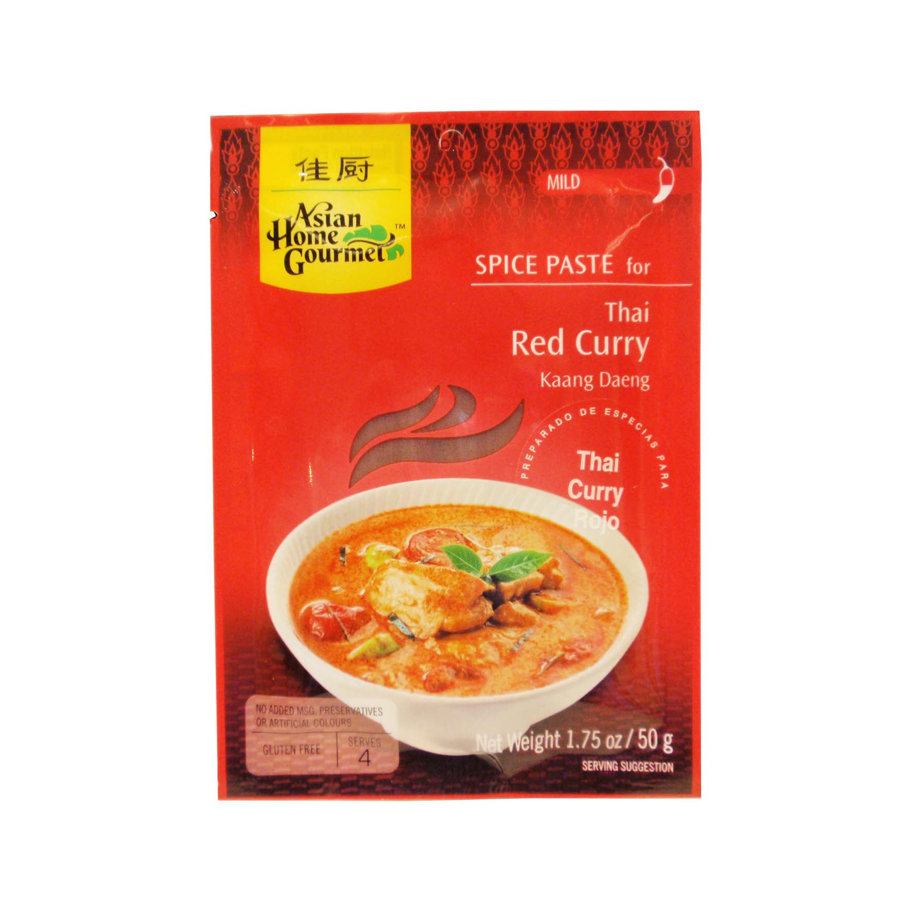 Ahg pasta para thai curry rojo 50gr