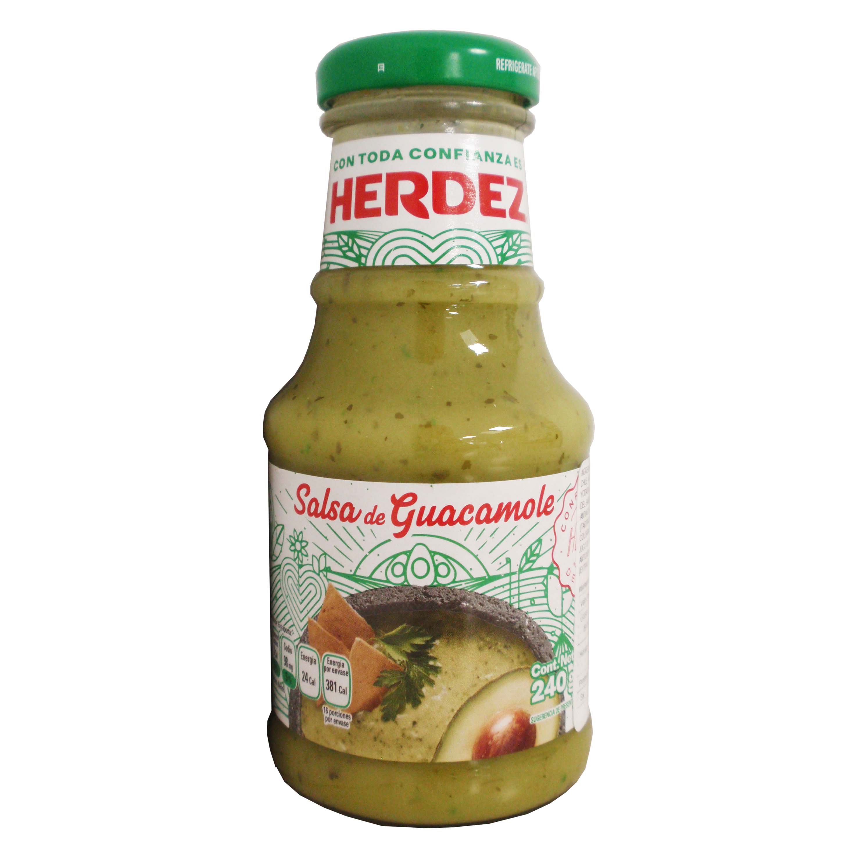 Herdez salsa de guacamole 12/240g vidrio
