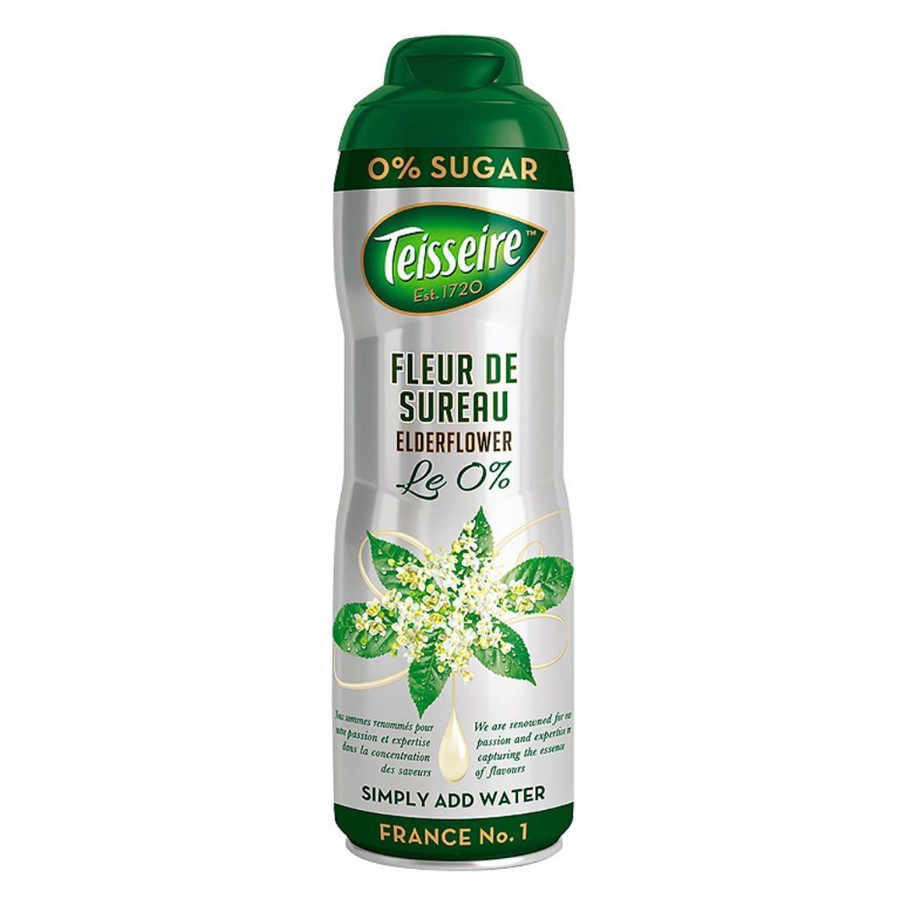 Teisseire sirop flor de sauco 0% 60 cl.